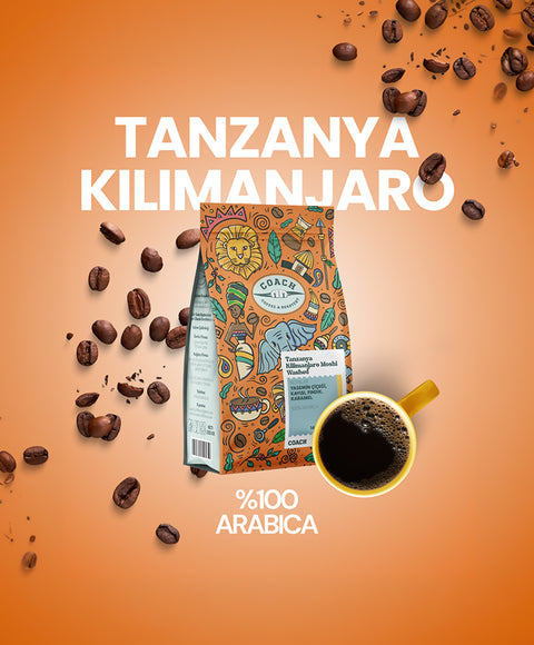 Coach Coffee Tanzanya Kilimanjaro Moshi Dark Yıkanmış Çekirdek Kahve 250 Gr
