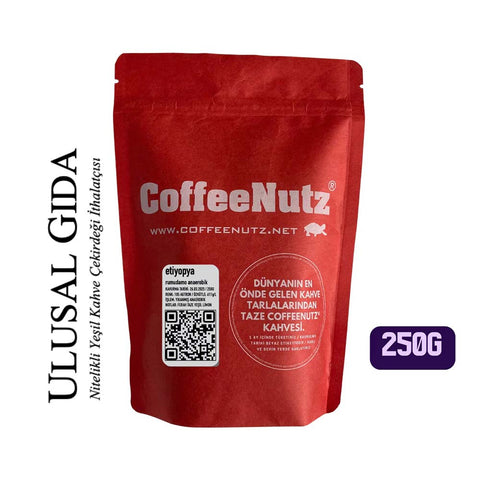 CoffeeNutz Etiyopya Rumudamo Yıkanmış Anaerobik Çekirdek Kahve 250 Gr